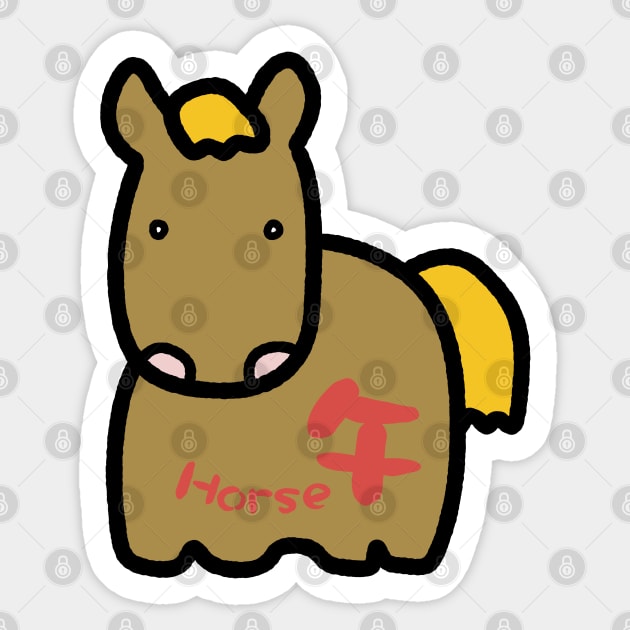 Chinese Zodiac Horse Doodle Art Sticker by Takeda_Art